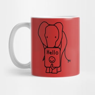 Elephant says Hello Outline Mug